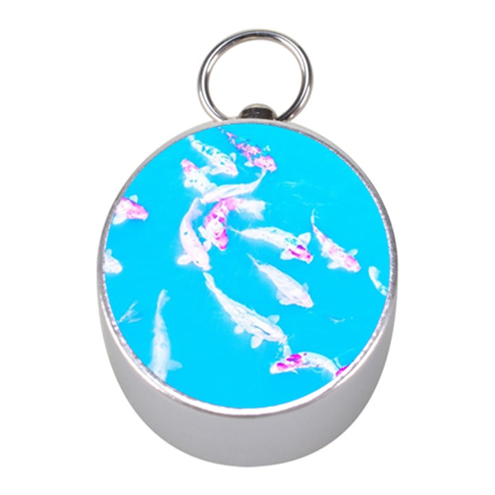 Koi Carp Scape Mini Silver Compasses