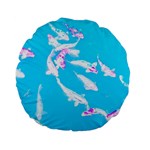 Koi Carp Scape Standard 15  Premium Flano Round Cushions Front