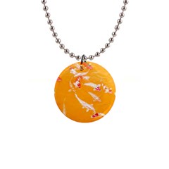 Koi Carp Scape 1  Button Necklace by essentialimage