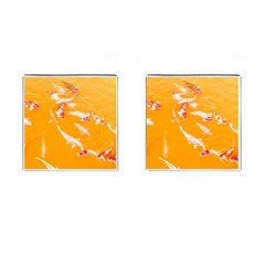 Koi Carp Scape Cufflinks (square) by essentialimage