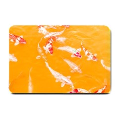 Koi Carp Scape Small Doormat  by essentialimage