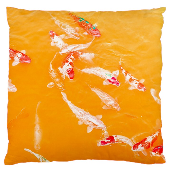 Koi Carp Scape Large Flano Cushion Case (One Side)