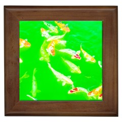 Koi Carp Scape Framed Tile by essentialimage