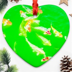 Koi Carp Scape Ornament (heart) by essentialimage