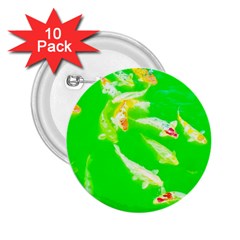 Koi Carp Scape 2 25  Buttons (10 Pack)  by essentialimage