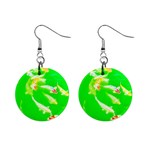 Koi Carp Scape Mini Button Earrings Front