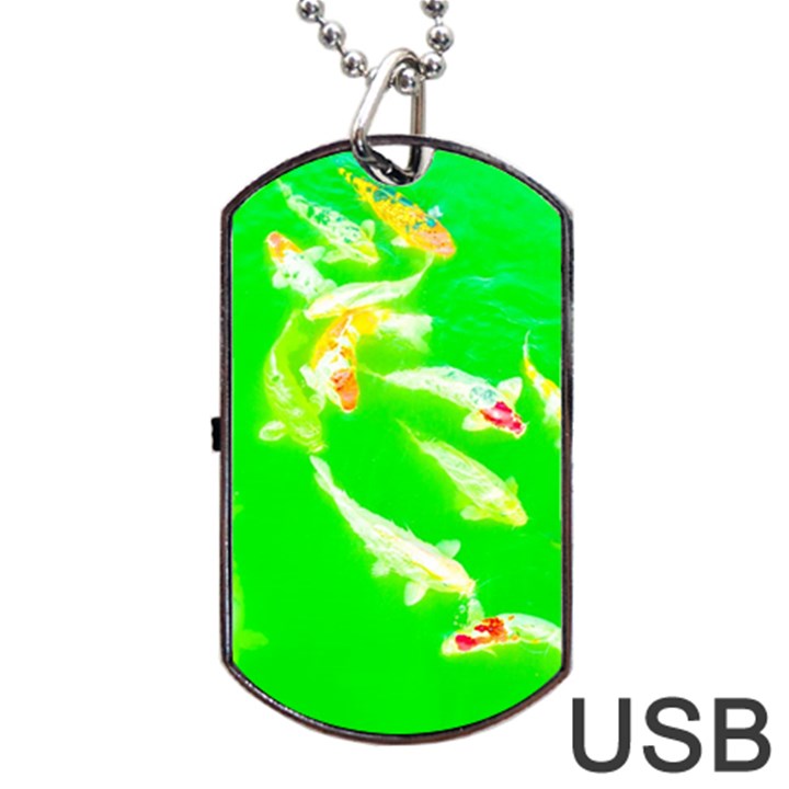 Koi Carp Scape Dog Tag USB Flash (Two Sides)