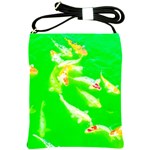 Koi Carp Scape Shoulder Sling Bag Front