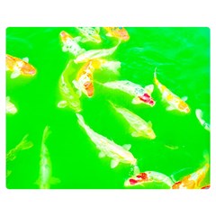 Koi Carp Scape Double Sided Flano Blanket (medium)  by essentialimage