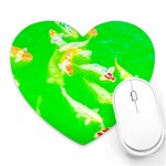 Koi Carp Scape Heart Mousepads Front