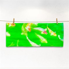 Koi Carp Scape Hand Towel by essentialimage