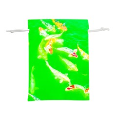 Koi Carp Scape Lightweight Drawstring Pouch (l) by essentialimage