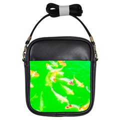 Koi Carp Scape Girls Sling Bag by essentialimage