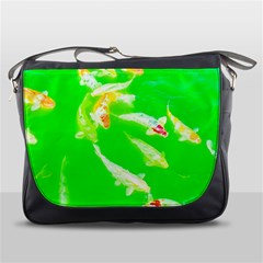 Koi Carp Scape Messenger Bag by essentialimage