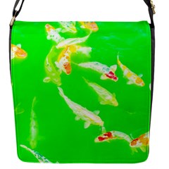 Koi Carp Scape Flap Closure Messenger Bag (s) by essentialimage