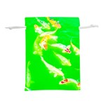 Koi Carp Scape Lightweight Drawstring Pouch (L) Back