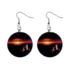 Space Star Galaxies Universe Mini Button Earrings by Simbadda