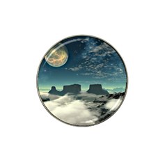 Lunar Landscape Space Mountains Hat Clip Ball Marker by Simbadda