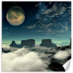 Lunar Landscape Space Mountains Canvas 12  X 12  by Simbadda