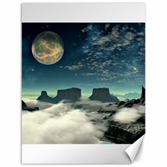 Lunar Landscape Space Mountains Canvas 12  X 16  by Simbadda