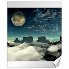 Lunar Landscape Space Mountains Canvas 16  X 20  by Simbadda