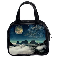 Lunar Landscape Space Mountains Classic Handbag (two Sides)