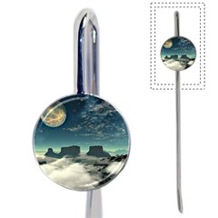 Lunar Landscape Space Mountains Book Mark by Simbadda