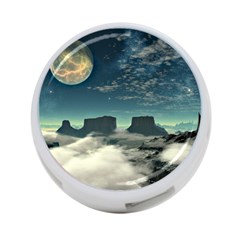 Lunar Landscape Space Mountains 4-port Usb Hub (two Sides) by Simbadda