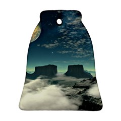 Lunar Landscape Space Mountains Bell Ornament (two Sides) by Simbadda