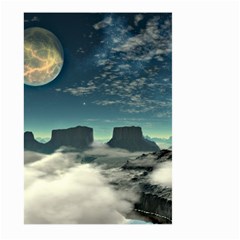 Lunar Landscape Space Mountains Large Garden Flag (two Sides) by Simbadda