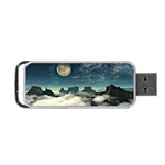 Lunar Landscape Space Mountains Portable USB Flash (One Side) Front