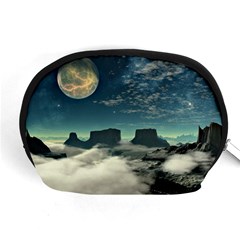 Lunar Landscape Space Mountains Accessory Pouch (medium) by Simbadda