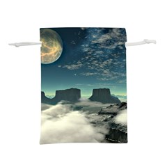 Lunar Landscape Space Mountains Lightweight Drawstring Pouch (l)