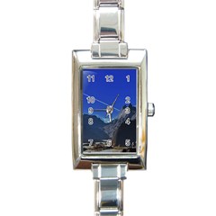 Saturn Landscape Mountains Rectangle Italian Charm Watch by Simbadda