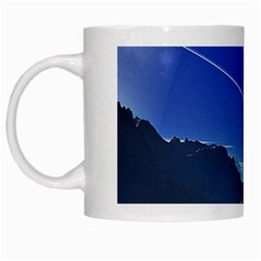 Saturn Landscape Mountains White Mugs by Simbadda