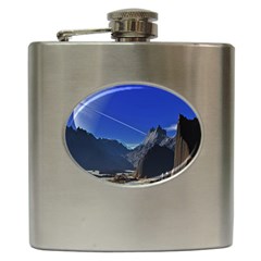 Saturn Landscape Mountains Hip Flask (6 Oz) by Simbadda