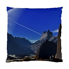 Saturn Landscape Mountains Standard Cushion Case (one Side) by Simbadda