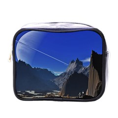 Saturn Landscape Mountains Mini Toiletries Bag (one Side) by Simbadda