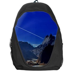 Saturn Landscape Mountains Backpack Bag by Simbadda