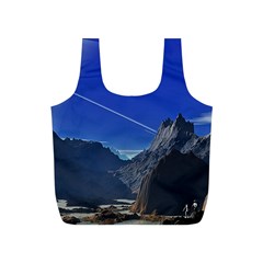 Saturn Landscape Mountains Full Print Recycle Bag (s) by Simbadda