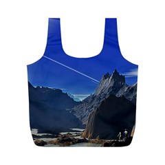 Saturn Landscape Mountains Full Print Recycle Bag (m) by Simbadda