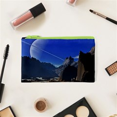 Saturn Landscape Mountains Cosmetic Bag (xs) by Simbadda