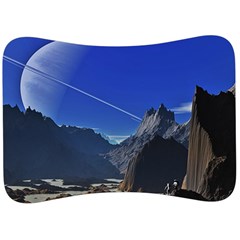 Saturn Landscape Mountains Velour Seat Head Rest Cushion by Simbadda