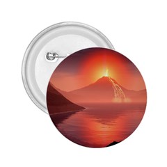 Volcano Lava Landscape Glow Lake 2.25  Buttons