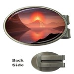 Volcano Lava Landscape Glow Lake Money Clips (Oval)  Front