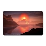 Volcano Lava Landscape Glow Lake Magnet (Rectangular) Front