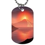 Volcano Lava Landscape Glow Lake Dog Tag (One Side) Front