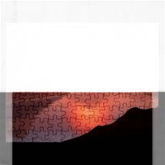 Volcano Lava Landscape Glow Lake Rectangular Jigsaw Puzzl