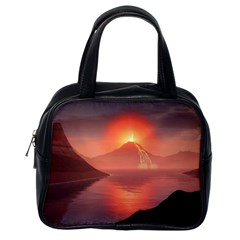 Volcano Lava Landscape Glow Lake Classic Handbag (One Side)