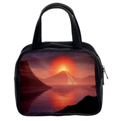 Volcano Lava Landscape Glow Lake Classic Handbag (two Sides)